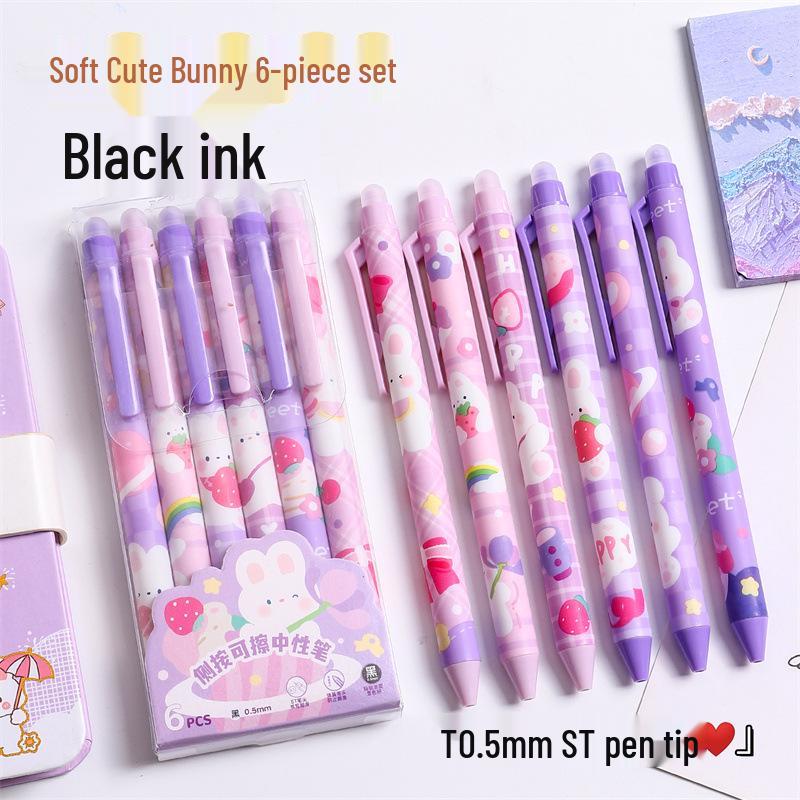 Erasable Cartoon Pens - Press-Activated Set for Students