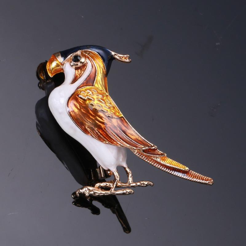 Enamel Woodpecker Brooch Female Tide Personality Temperament Jacket Cardigan Corsage Fashion Retro Versatile Pin