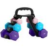 Dumbbell Set with Storage Rack, Set of 6, 2 X 1 Kg, 2 X 3 Kg, 2 X 5 Kg