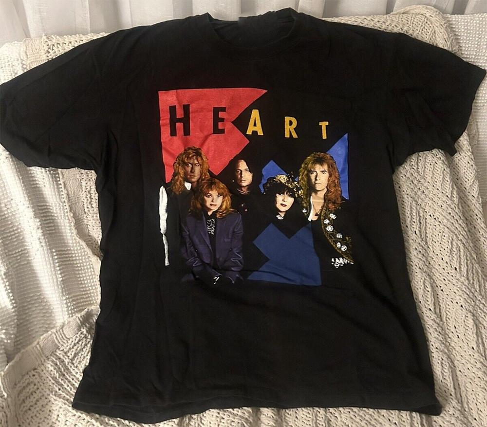 

Винтажная футболка с принтом Heart Band, одинарная строчка, тур Brigade World Tour 90, размеры S-5XL, BL206, унисекс S