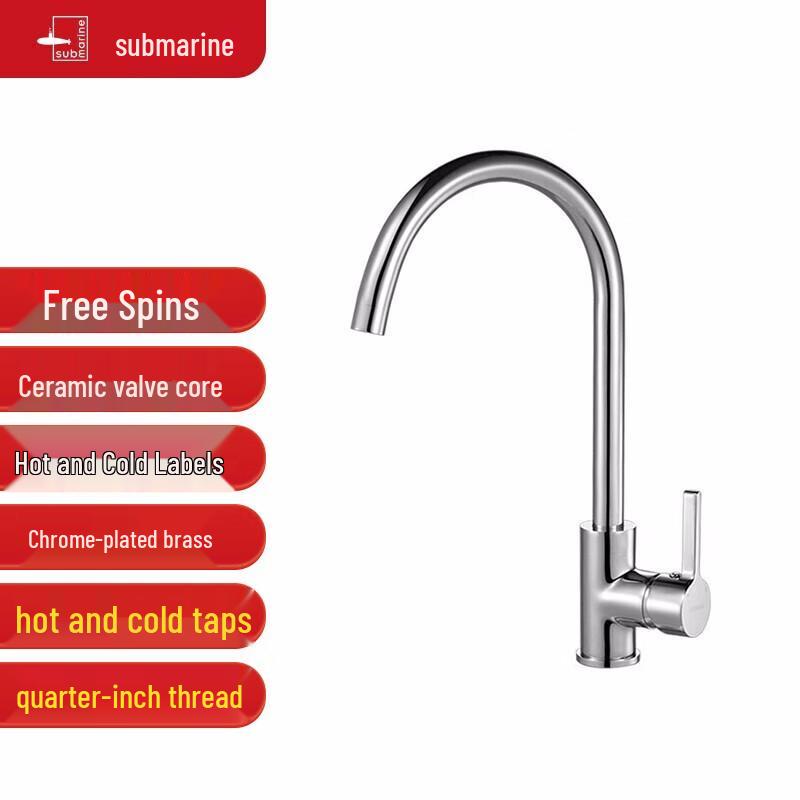 Qianshuiling Single Handle Rotatable Kitchen Faucet