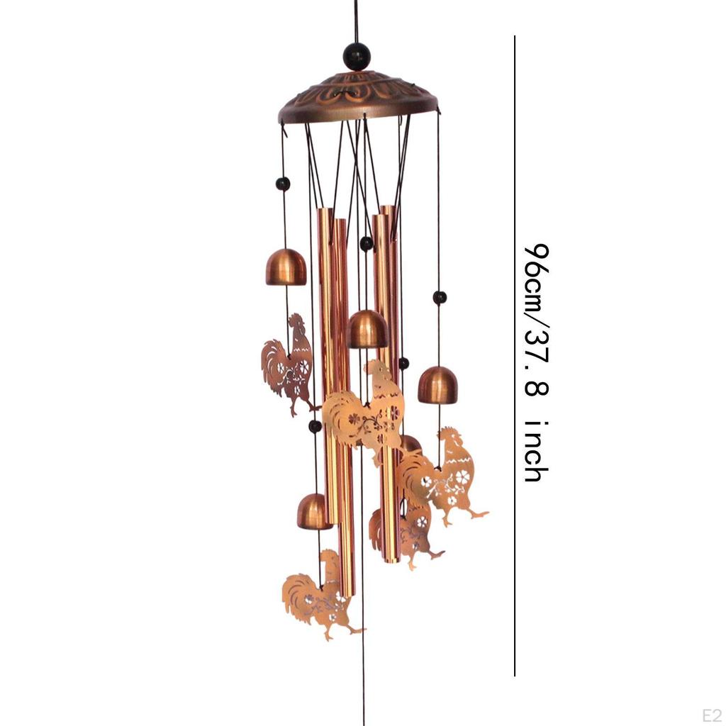 Chicken Wind Chime Hanging Ornament Birthday Gift Grandma Indoor Outdoor Decor Metal Windchime for