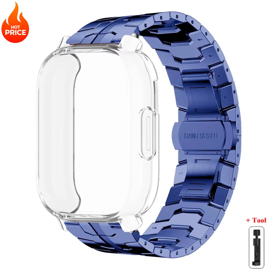 Carcasă+Curea Pentru Redmi Watch 5 Active Husa Moale din TPU Pentru Xiaomi Redmi Watch 5 Lite Brățară Metalică de Lux Brățară din Oțel Inoxidabil