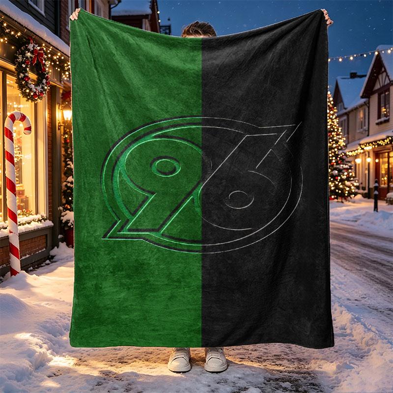 Hannover 96 Football Pattern Blanket for Home Decoration, Bed, Sofa, Car Travel, Camping, Suitable for All Seasons, Birthday Christmas Gift