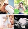 510ml Reise-Kaffeebecher, Isolierte Becher aus Edelstahl, Auslaufsicher & Spritzwassergeschützt mit Klappdeckel für Heiß-/Kaltkaffee, Eiskaffee, Tee