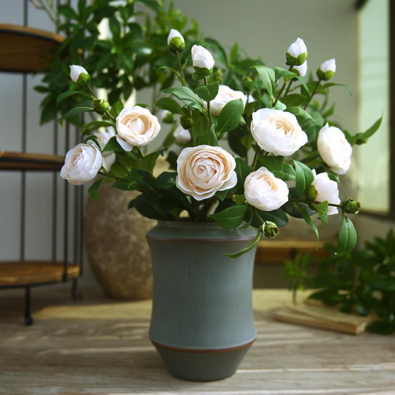 

56 см/22 дюйма, искусственные цветы, чайная роза, шелковый букет, фестиваль, свадьба, цветочное украшение, растение, столовая, гостиная