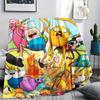 1PC Adventure Time Print Flannel Blanket, High Quality All Seasons, Home Decor, Warmth and Comfort, Perfect for Christmas Gifts
