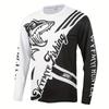 Mens Quick-Dry Long Sleeve Crew Neck Fishing Shirt Breathable Lightweight Outdoor Performance Tee Angling Cycling Hiking