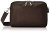 Marco Platform Shoulder Bag, Water-Repellent Italian Leather, 2-Way, Men's, Chocolate