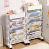 Movable Multi-Layer Bookshelf 5/6 Layers Table Side Storage Basket  Bookstore