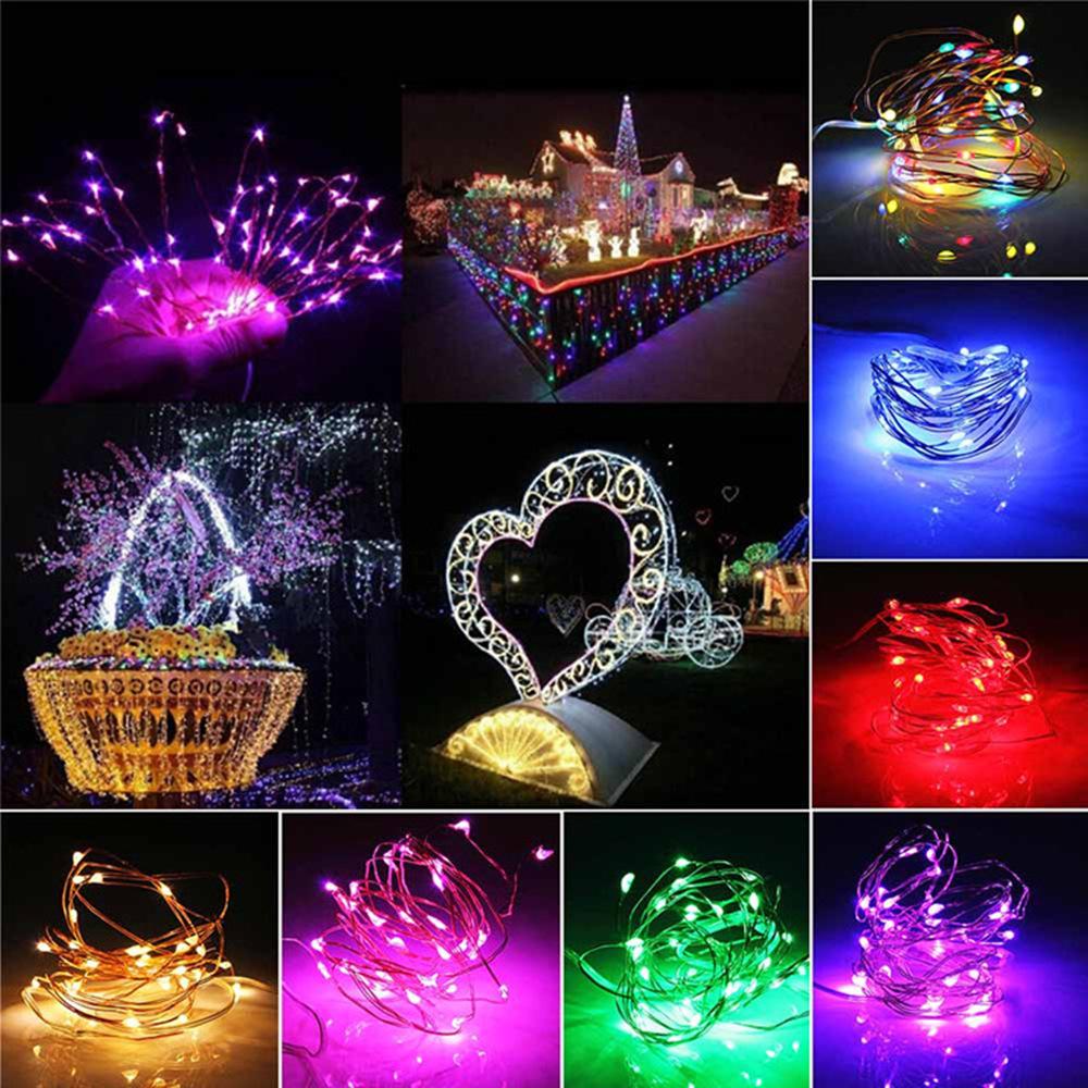 10M USB LED String Lights Copper Silver Wire Garland Light Waterproof Fairy Lights For Christmas Wedding Party Decoration KTY