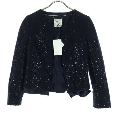 Unused Made In Japan Long Sleeve Sequined Short Dress Jacket 9 Visit Women Used