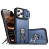 Luxury Heavy Rugged Armor Bracket Slide Camera Protection Case For iPhone 17 16 14 13 12 11 15 Pro Max Plus 17Air 17e 16e Cover