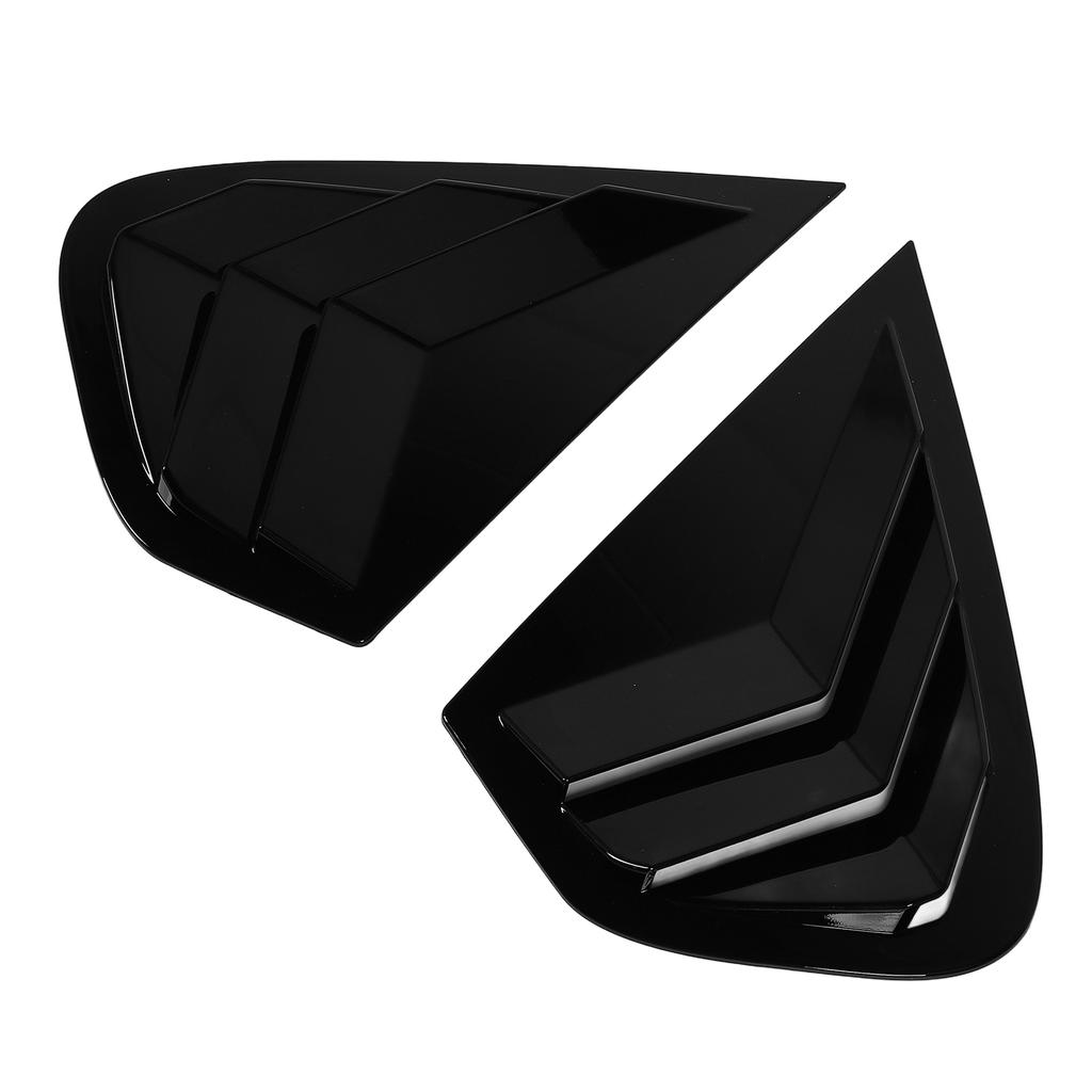 2 Pcs Rear Side Window Louver Triangle Side Window Louvers Shutter Panel Trim for X6 E71 E72 2008 To 2014 Glossy Black