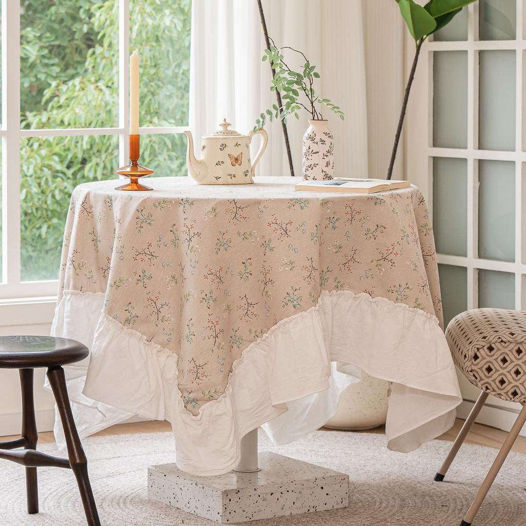 Court Tablecloth Retro Simple Thickened Three-Dimensional Embroidered Dining Table Cloth Table Mat Cover Cloth Cover Towel