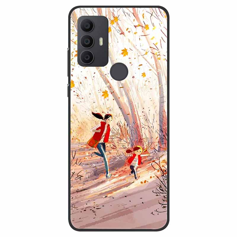For TCL 30 SE Case Silicone Starry Space TPU Soft Back Cases For TCL 305 Cover Marble Painted for TCL 30SE TCL305 Fashion Bags