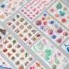 3 Hojas de Pegatinas de Papel Japonés: Personajes, Plantas, Planetas, Animales, Comida, Diario y Materiales de Bricolaje