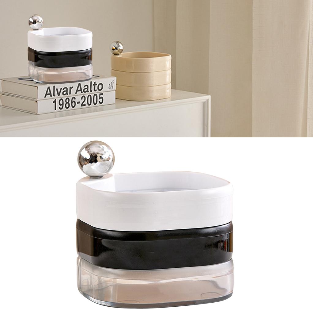Rotatable Jewelry Box Multi Layer Plastic Anti Oxidation Delicate Rotating Jewelry Case for