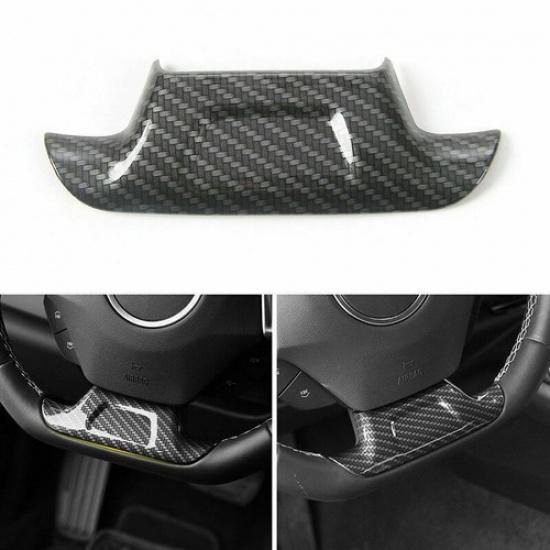 Carbon Fiber Steering Wheel Cover Trim For Chevrolet Camaro 2017+ Accessories PM