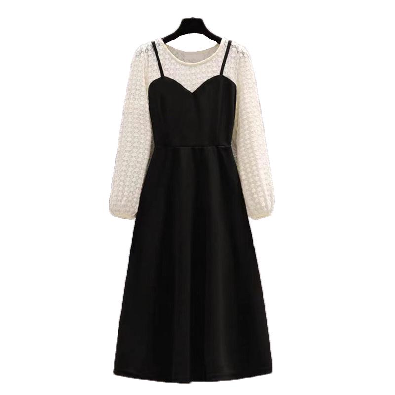 Women's Plus Size Spring/Summer Sweet Slimming Two-Piece Dress