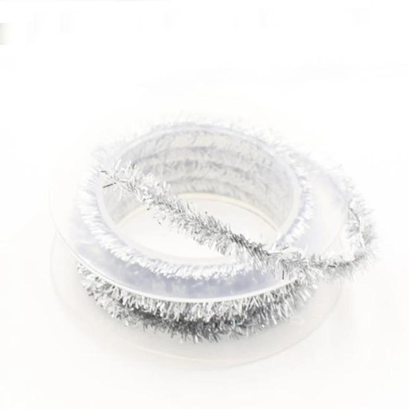 1.5M Christmas Ribbon Decoration Wreath Colorful Strip Christmas Tree Decor Props Wreath Ribbon DIY Crafts for Home Party Decor