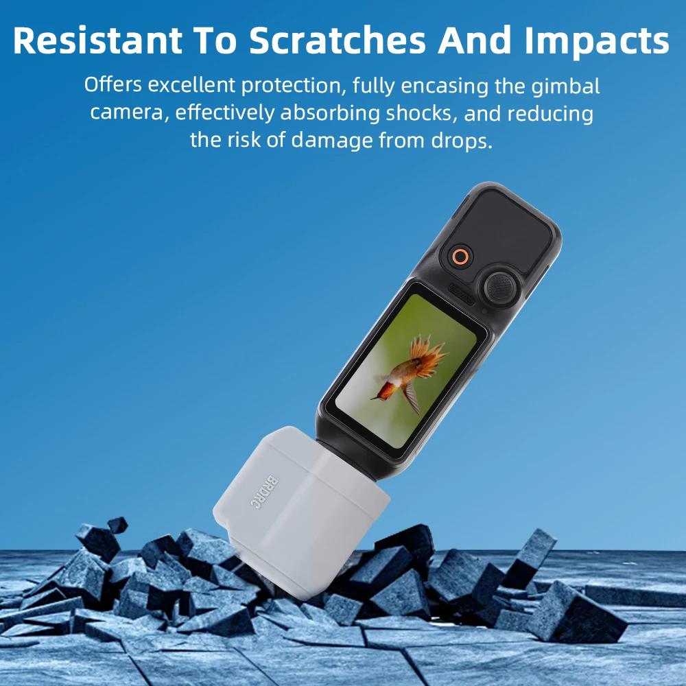 BRDRC Silicone Lens Cap for DJI Pocket 3 Handheld Gimbal Camera Lens Protective Cover Scratch-resistant Shell Accessoriles