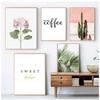Kitchen Shop Cafe Wall Art s HD2862 Quote Decor Herbs Plants Canvas Prints Coffee Pictures