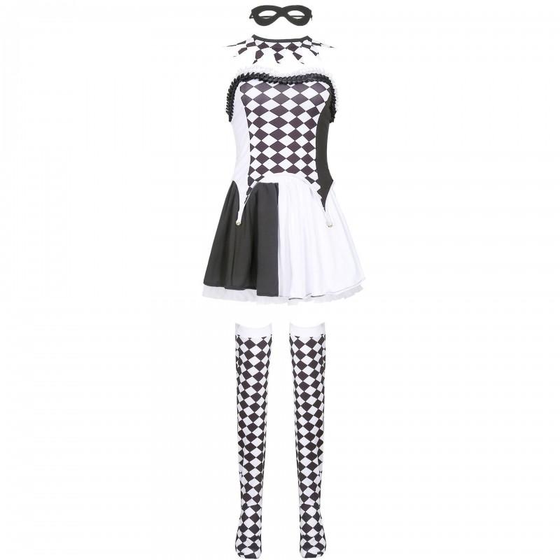 Halloween Devil Costume Vampire Clown Dress Role Play Outfit Women