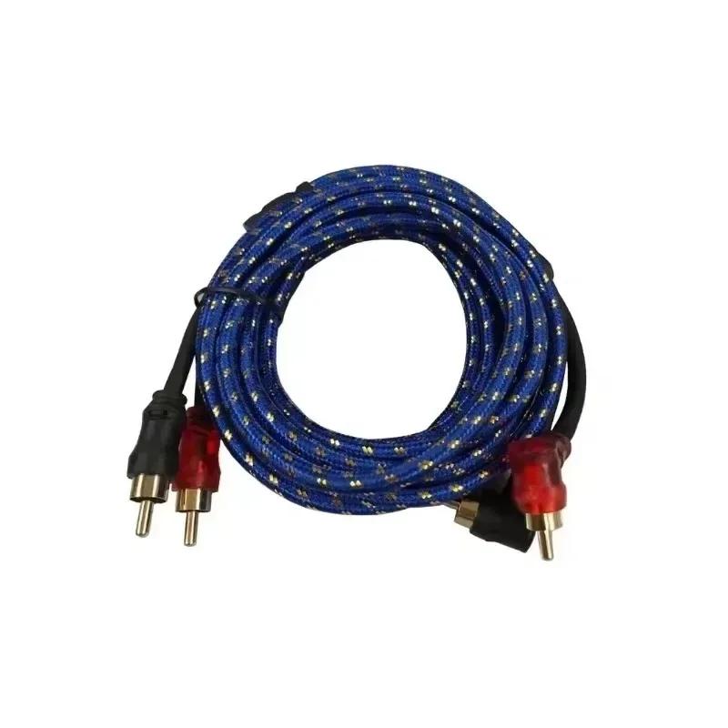 1/2/3/5m Car Pure Copper Audio Cable Subwoofer Amplifier Modification for Audio System 2RCA To 2RCA Wire Automotive Signal Cable