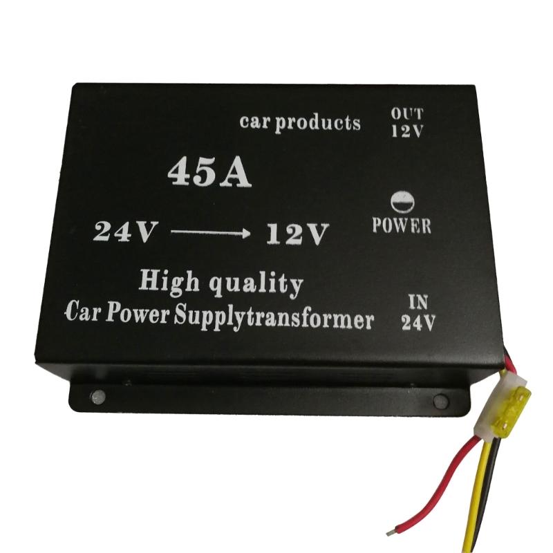 Truck Voltage Converter 45A, Efficient 24V To 12V Power Adapter With Safety Features For Vehicle Electronics Equipment