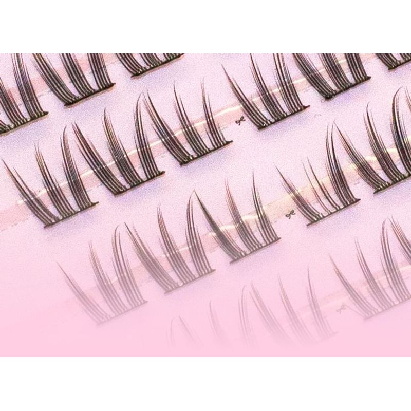 LuxeFlutter - Natural Doll Eye Cluster Glue-Free False Eyelashes