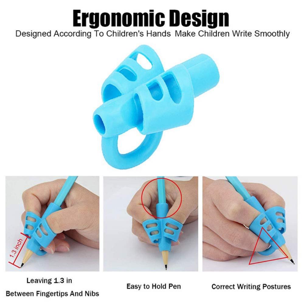 Pencil Grip Writing Corrector 3 Fingers Posture Correction Tool Trainer Children Pen Writing Grip Holders for Children Gifts