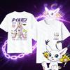 Anime Digimon Gatomon Evolution Printed Cotton Tshirt Summer Unisexs Shirts Women Tshirts Clothing Fashion Casual Street Tshirt