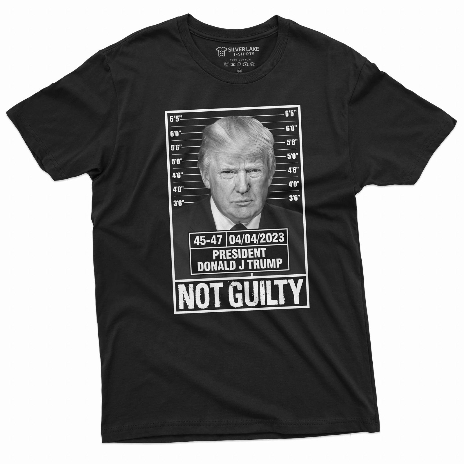 Donald Trump Police Mugshot Photo T-shirt Not Guilty 45-47 Tee shirt arrest Tee M