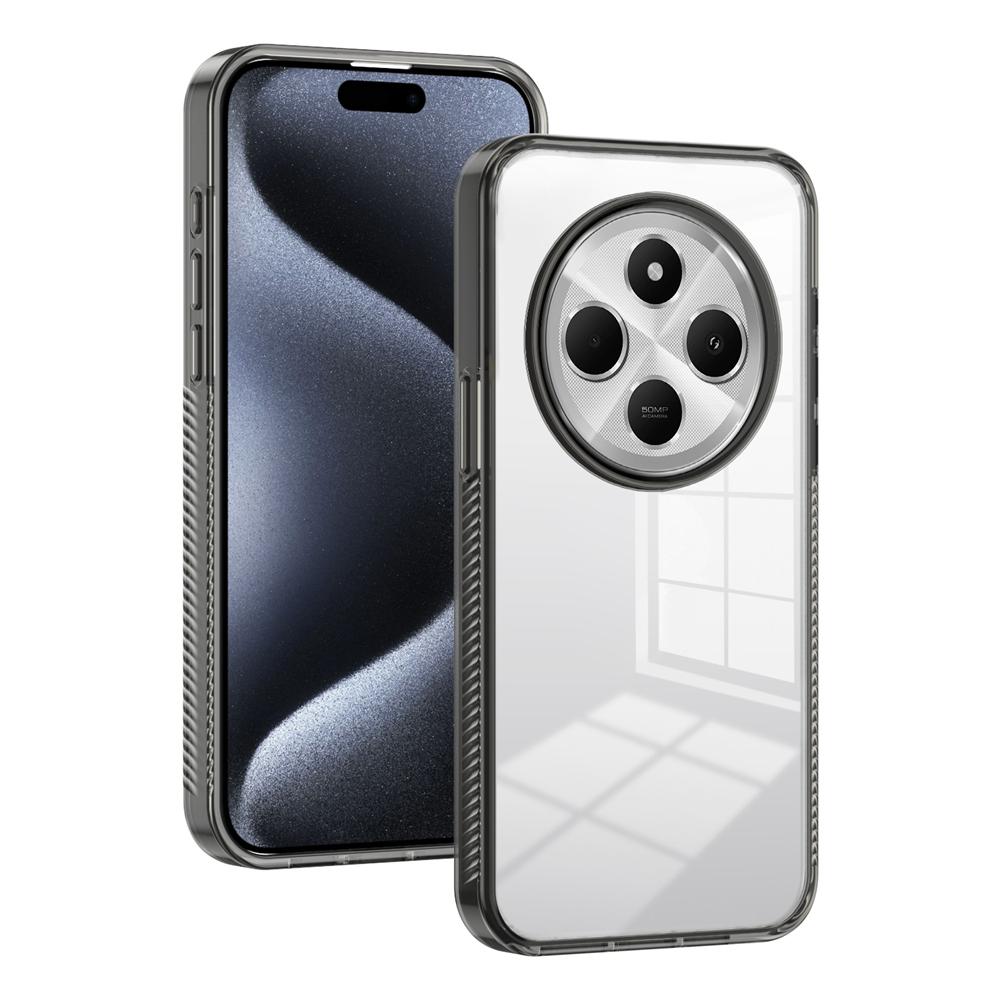 KEYSION Transparent Phone Case for Redmi 14C Soft TPU+PC Anti-slip HD Clear Shockproof Phone Back Cover for Xiaoami POCO C75