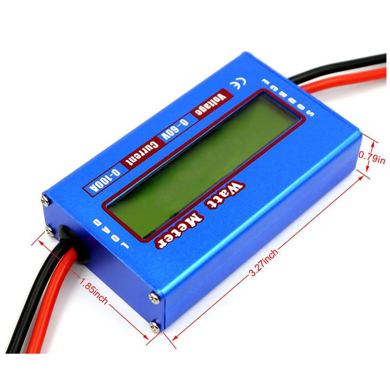 Blue DC 60V 100A Balance Voltage Battery Power Analyzer RC Watt Meter Checker Professional Watt