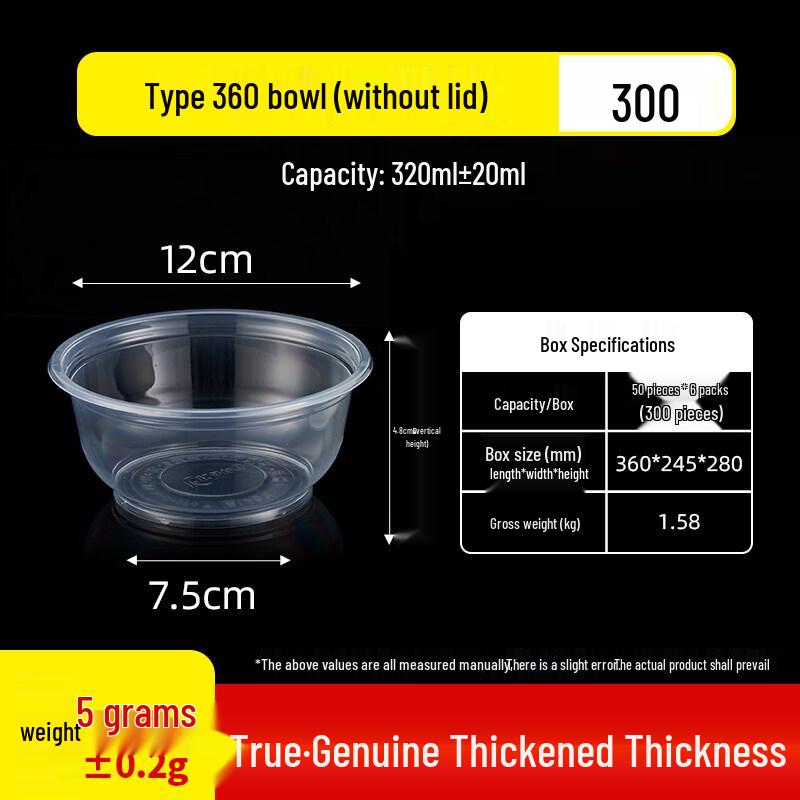 ZISIZ Disposable High-Temperature Bowl (501-1000mL)