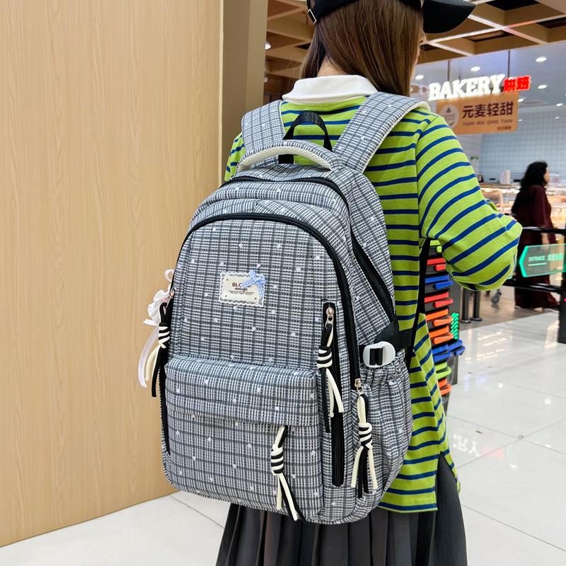 Schoolbag New Schoolbag Female College Style Junior High School Students Lightweight Large-capacity Backpack Korean Version Ins Fresh and Sweet