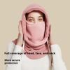Winter Warm Mask Cycling Ski Hat Neck Mask Integrated Windproof Coldproof Plus Velvet Thick Warm Headgear