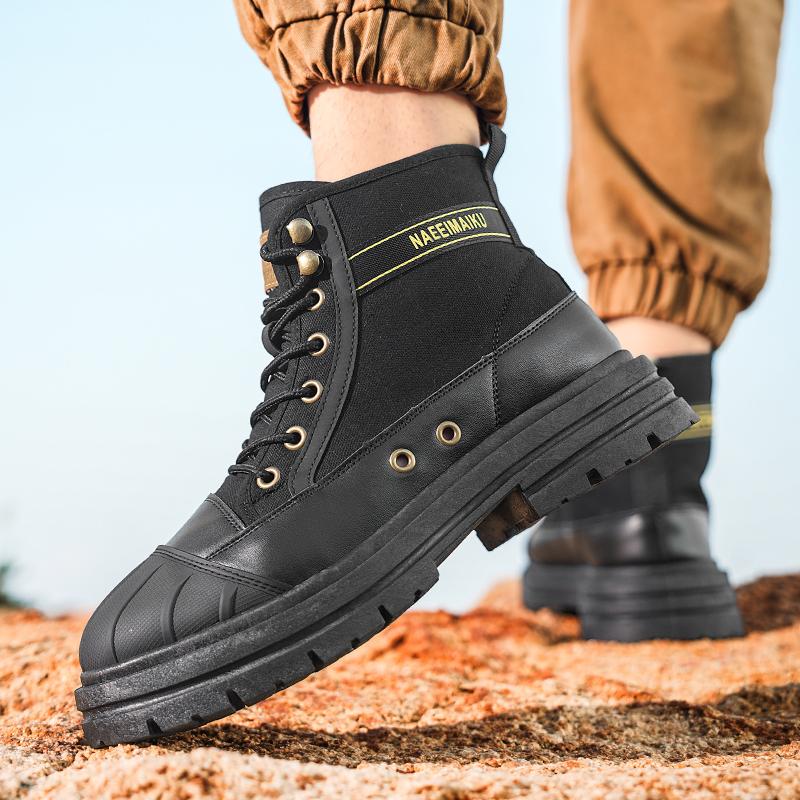 Neues Paar Antikollision Bequem Abriebfest Lässig High Top Stiefel Vielseitig für Tägliche Arbeit und Outdoor Herrenschuhe