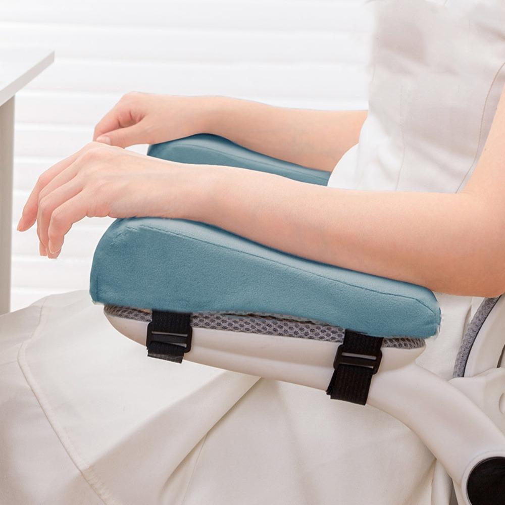 

1 пара нескользящих подушек-подлокотников для стула, мягкая подушка для подлокотника стула, подушка для подлокотника стула, офис синий