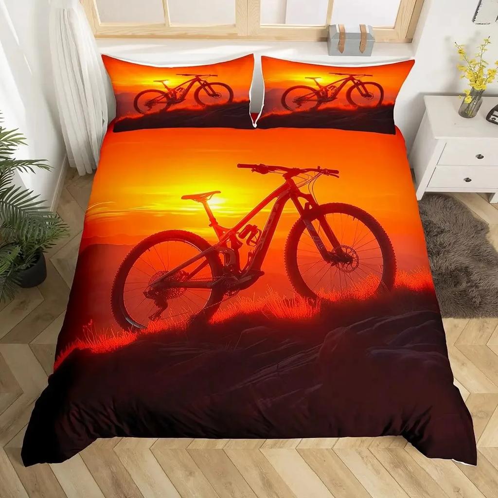 Rustic Suburb Soft Duvet Cover Countryside House Tre Hplus Grafiti Beding Set Nature Scenery Warm Comforter Cover Blue River Comfortable Quilt Cover