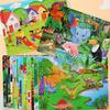 Holz 80 Teile Puzzle Kinder Tier Dinosaurier Cartoon Flugzeug Puzzle Frühe Bildung und Intellektuelle Baustein Spielzeug