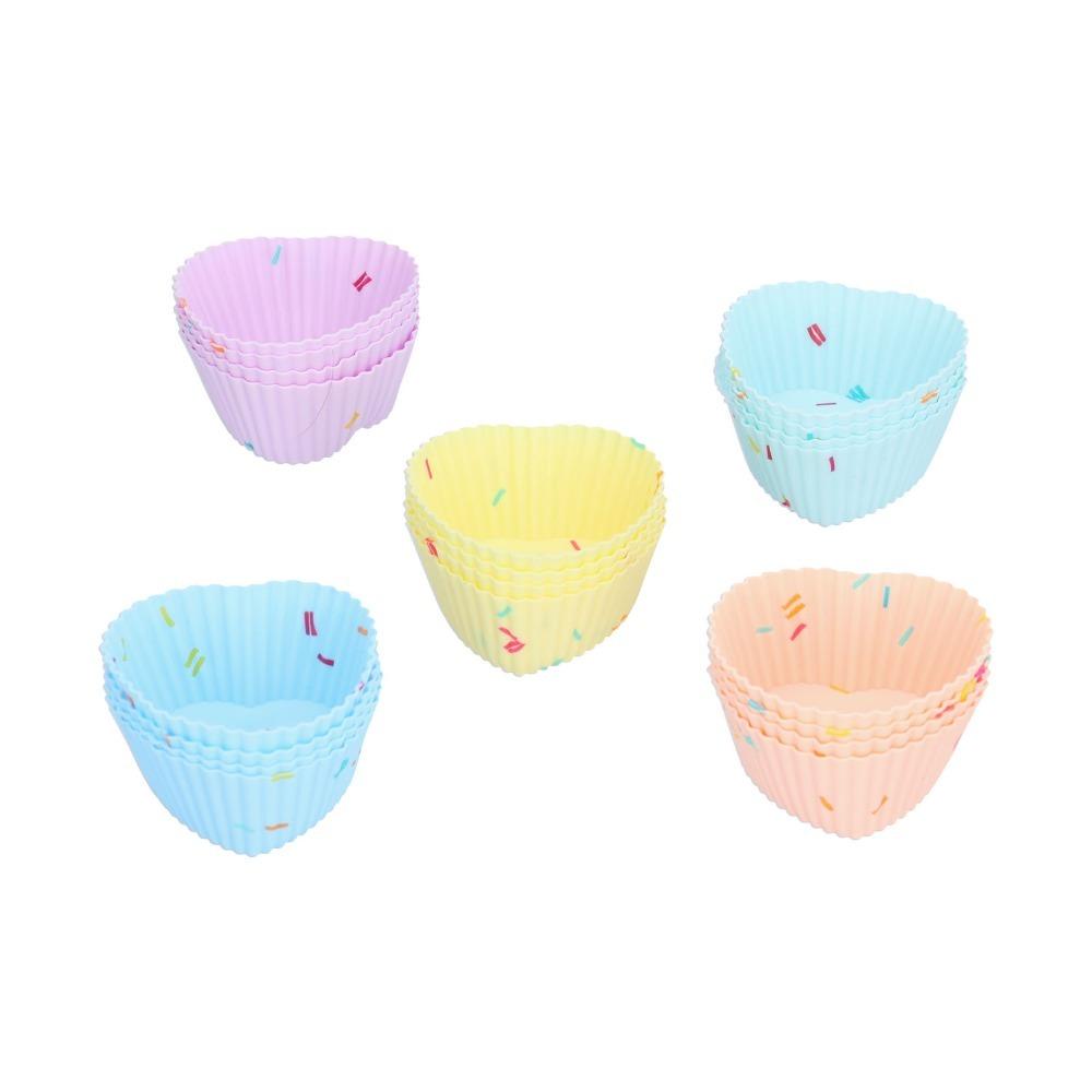 20PCS Nonstick Silicone Baking Cups High Low Temperature Resistant Tart Mold  Cake Baking