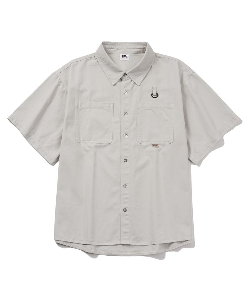 GRAYBLVD Fade Short Sleeve Work Shirt Gkbsh41 (Beige)