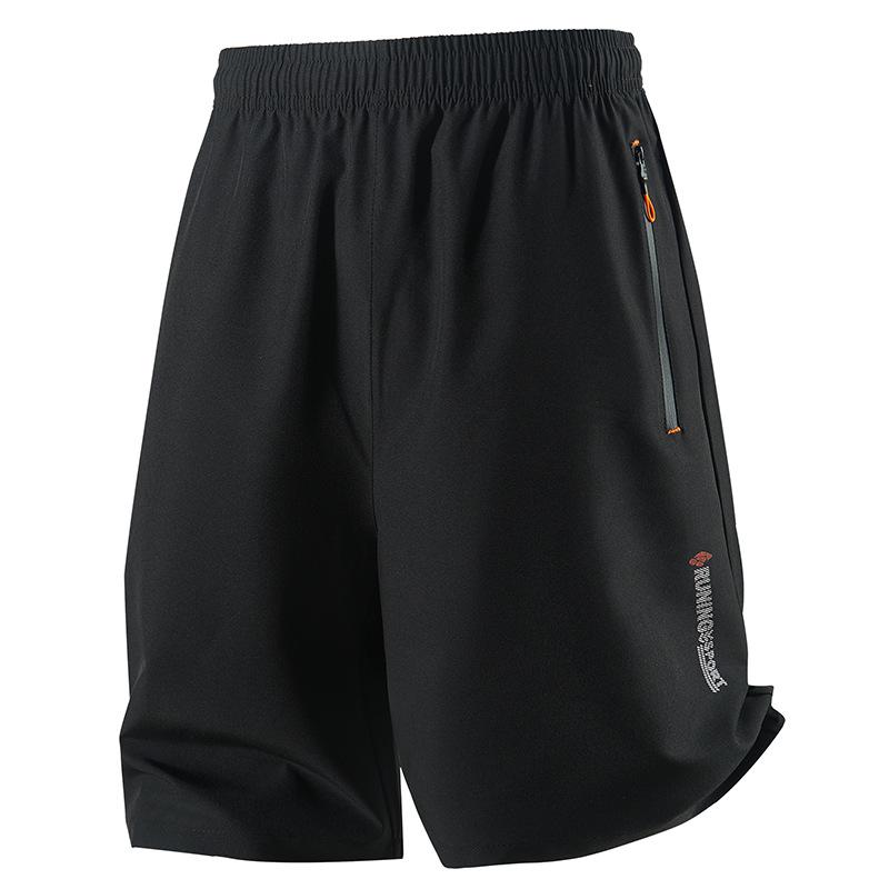 

Мужские шорты, спортивные и повседневные, быстросохнущие, свободного кроя, больших размеров, длиной три четверти L чёрный