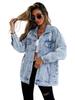 European High-End Women's Trendy Ripped Denim Jacket: Harajuku Style