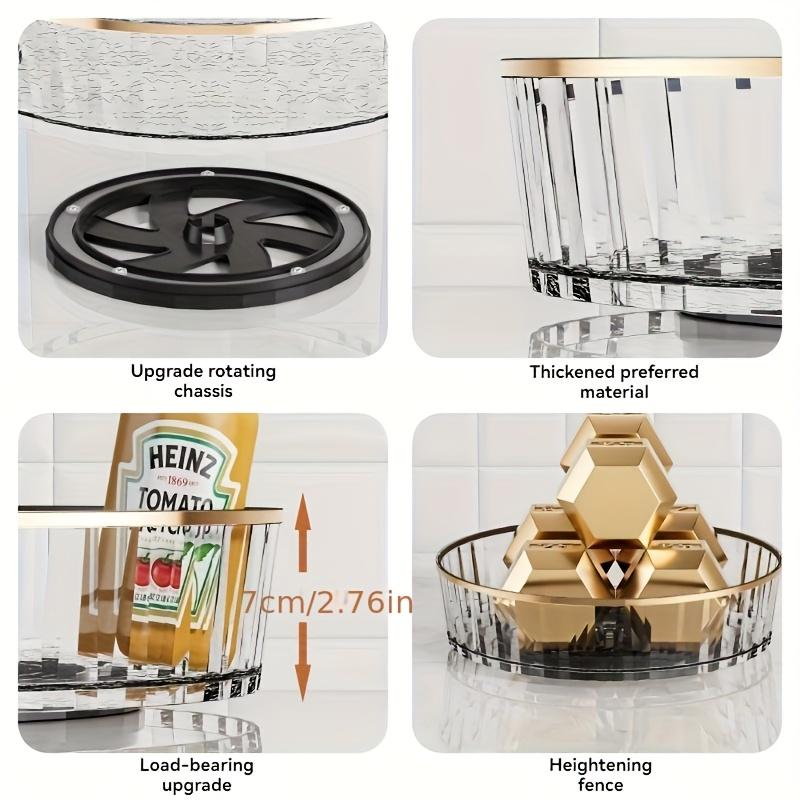 360 Degree Rotating Seasoning Rack, Kitchen Storage Rack, Seasoning Bottle Storage Tray, Rotating Storage Tray