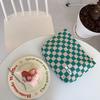 Korean-Style Plaid Corduroy Makeup Bag - Large Capacity, Portable Toiletry Storage