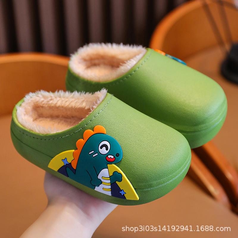 

Children s Winter Slippers for Boys and Girls, Cute and Warm Cotton Shoes, Waterproof and Non-Slip Home Furry Children s Cotton Slippers 24-25Code Inner Length 15